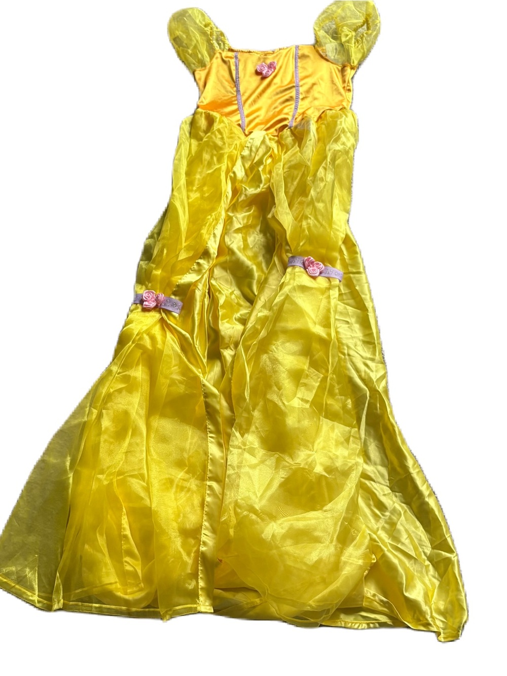 Yellow Gold Maxi Dress Princess NEW Medium Halloween Costume Belle